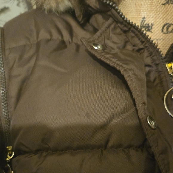 Baby Phat Chocolate Puffer Jacket with Fur Hood - Picture 6 of 14
